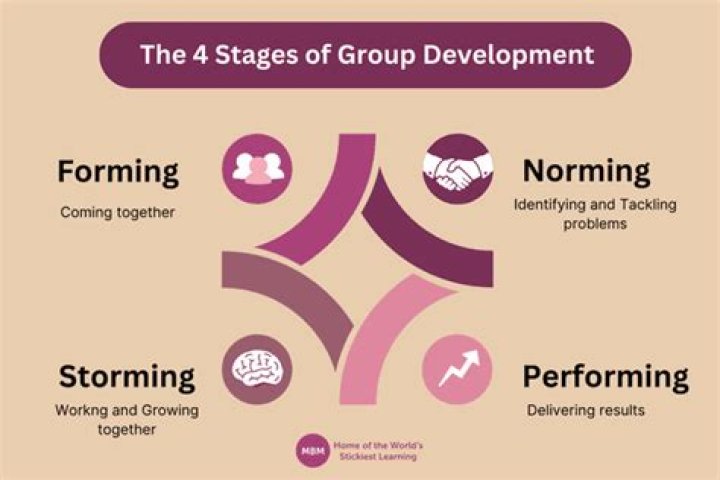 What happens in the second stage of group development?