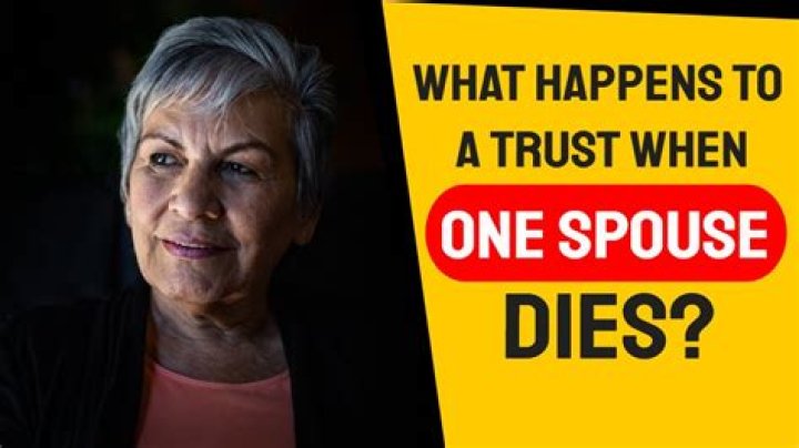 What happens to living trust when one spouse dies?