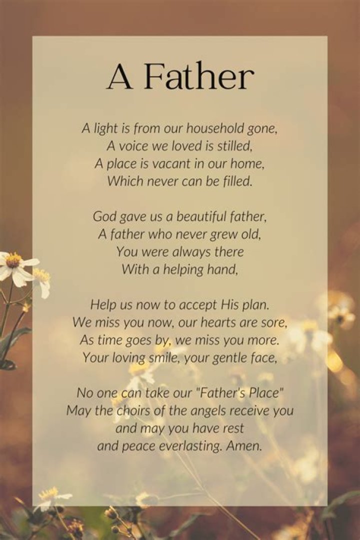 What happens to your life when your father passes away?