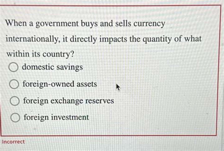 What happens when a country sells foreign currency?