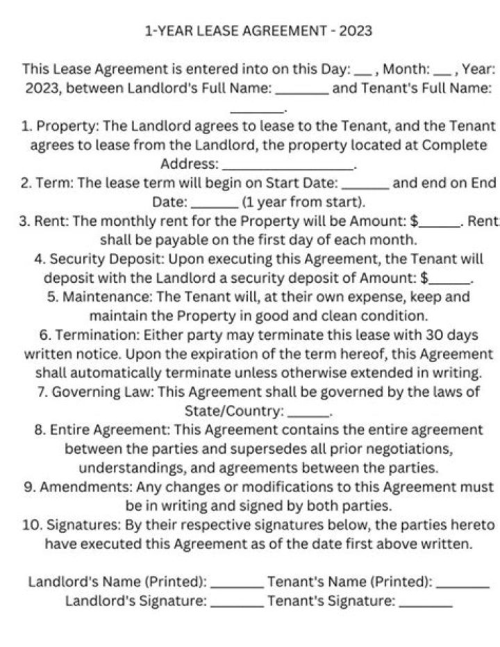 What happens when a one year lease expires in California?