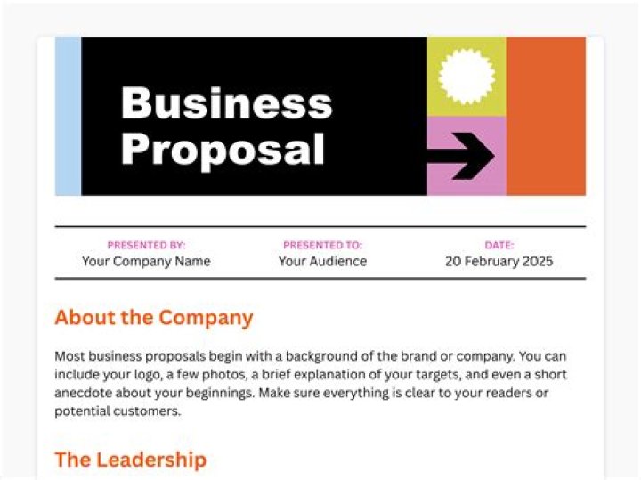 What is a business proposal used for?