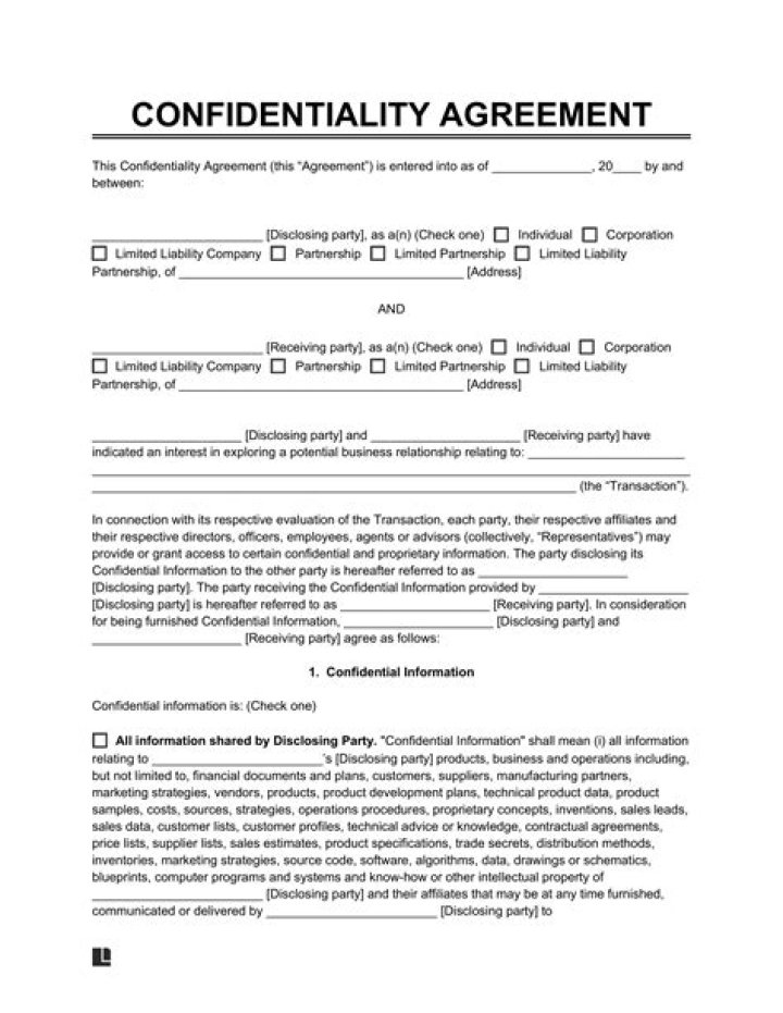 What is a confidentiality and non-disclosure agreement?