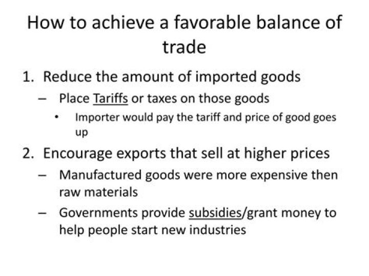 What is a favorable balance of trade in what way is it favorable?