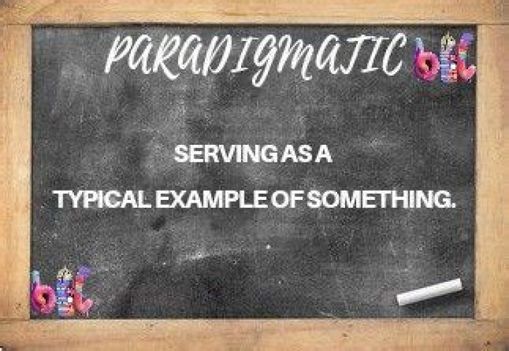 What is a paradigmatic example?