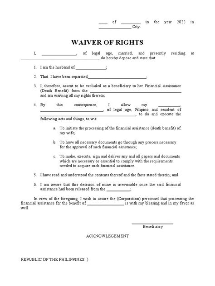What is a waiver of spousal rights?