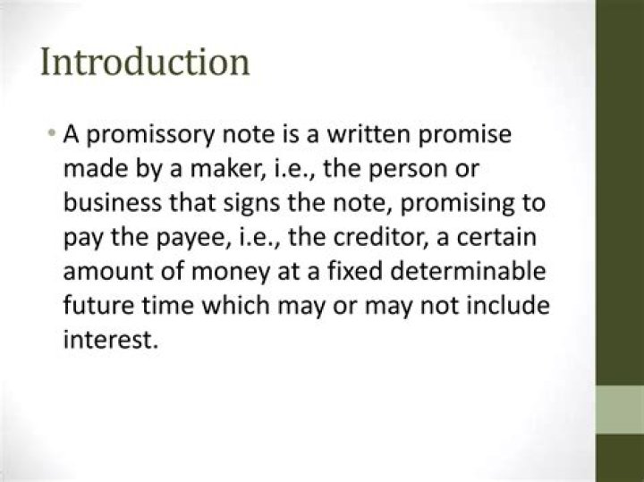 What is a written promise to pay a sum of money at a definite time?
