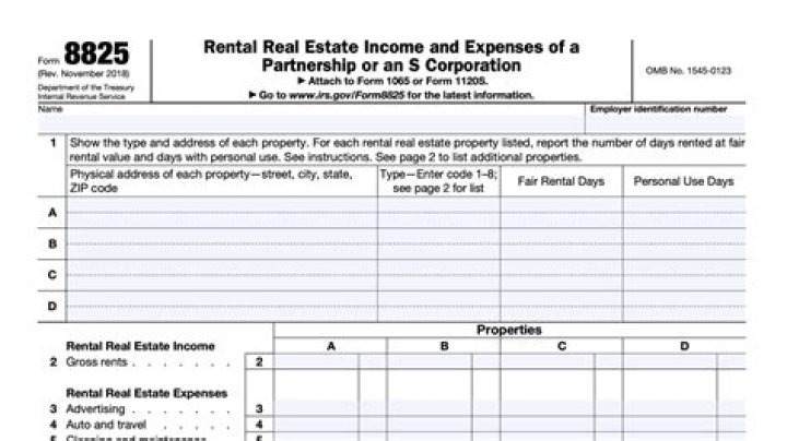 What is an 8825 deduction?