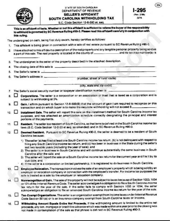 What is an I 295 form?