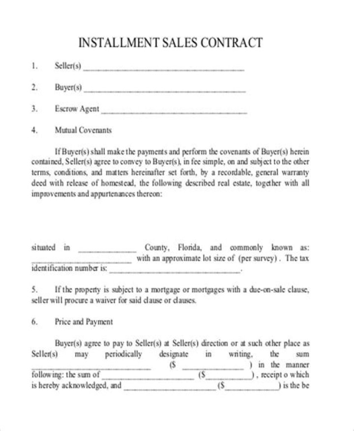 What is an installment sales contract in real estate?