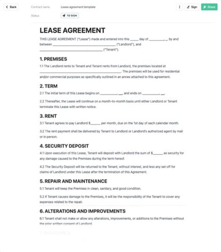 What is an unenforceable lease?