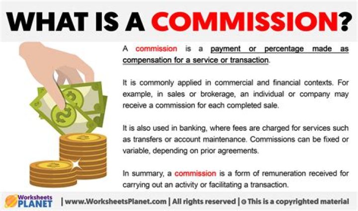 What is commission paid on sales?