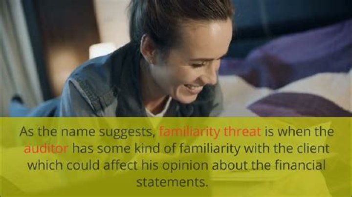 What is familiarity threat in auditing?