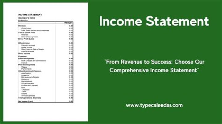 What is good form in income statement?