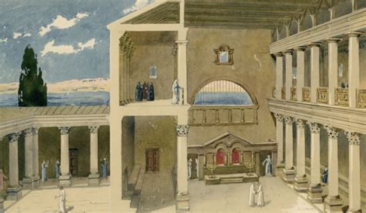 What is in the middle of a synagogue?