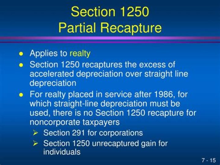 What is included in section 1250 property?