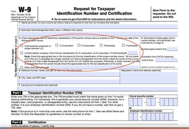 What is LLC tax classification on W9?