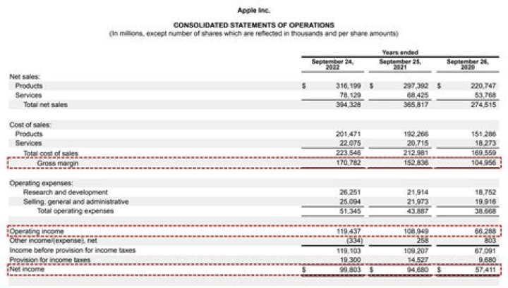 What is not included on income statement?
