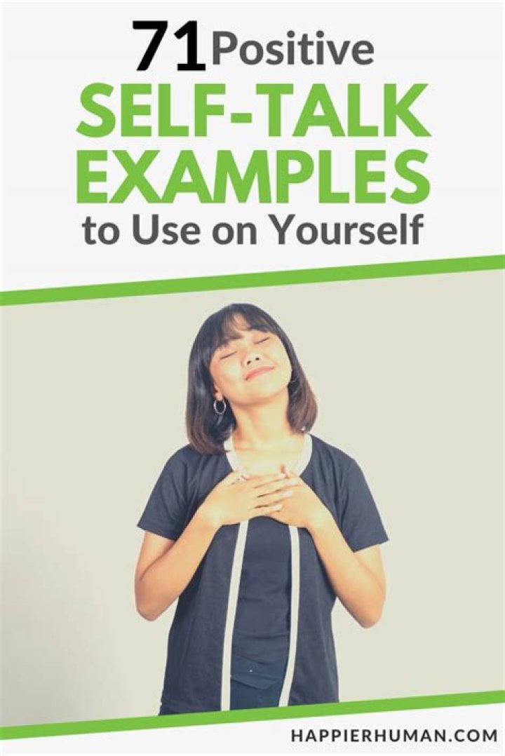What is positive self-talk examples?