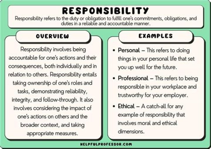 What is responsibility in job description?