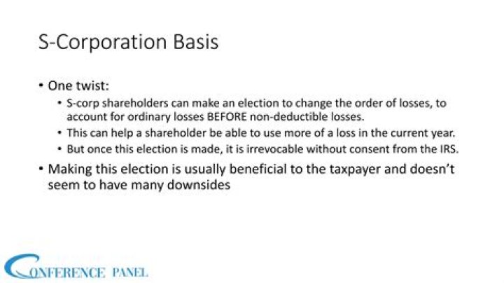 What is S corporation basis?