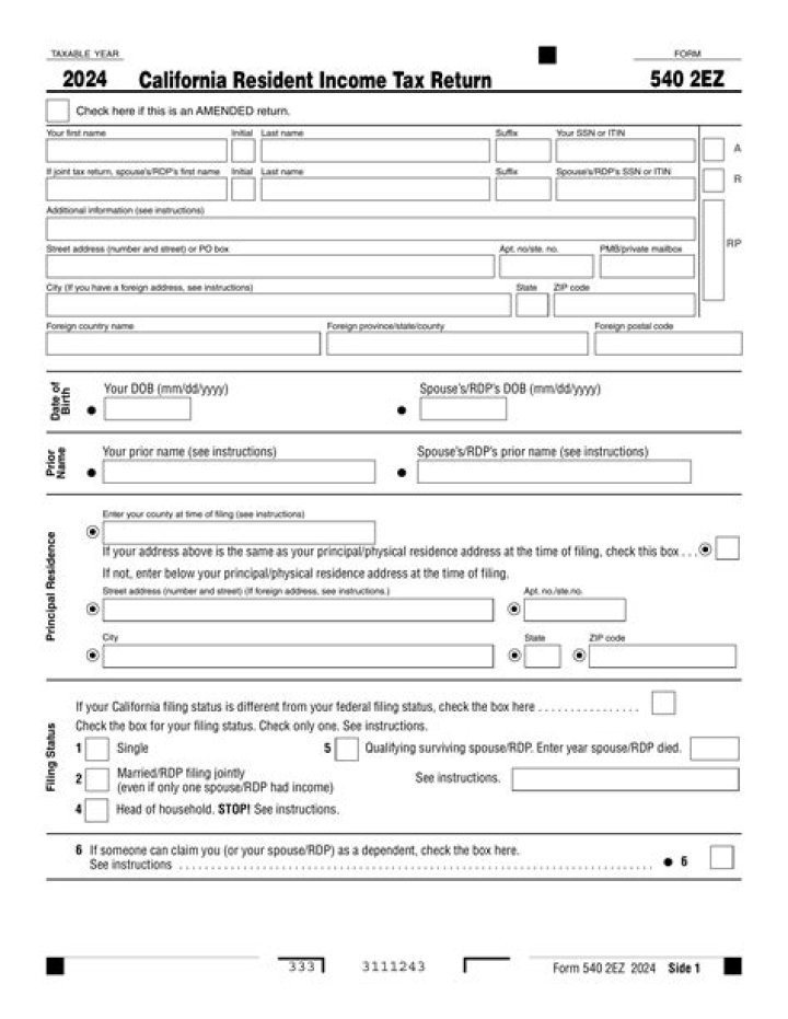 What is Tax Form 540 used for?