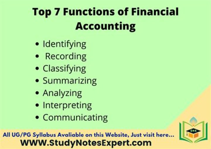 What is the basic function of financial accounting class 11?