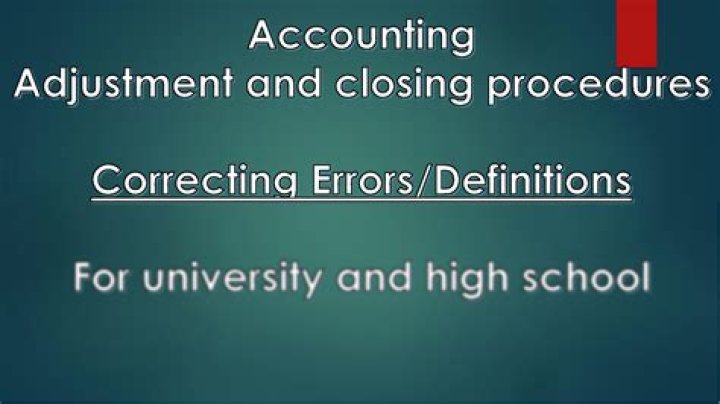 What is the basic rule when correcting accounting errors?