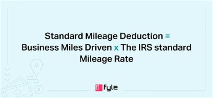 What is the business standard mileage deduction?