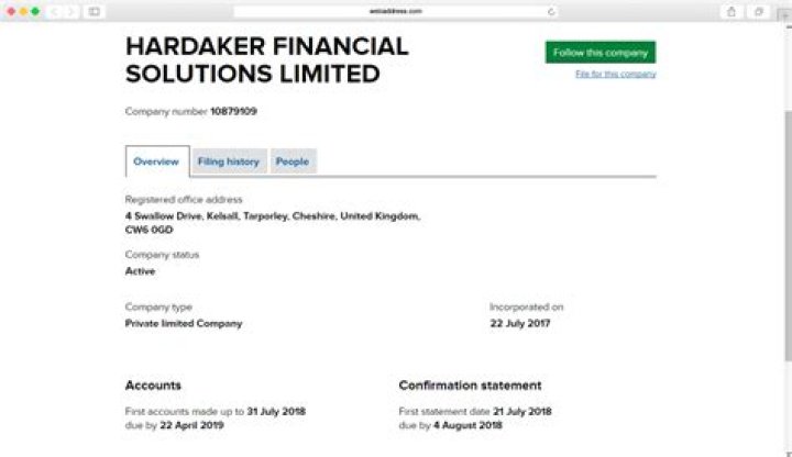 What is the Chapter 4 status of a UK Limited Company?
