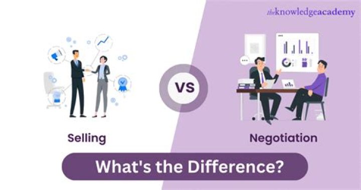 What is the difference between negotiation and selling?