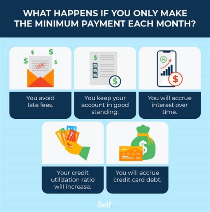 What is the disadvantage of paying the minimum monthly payment?