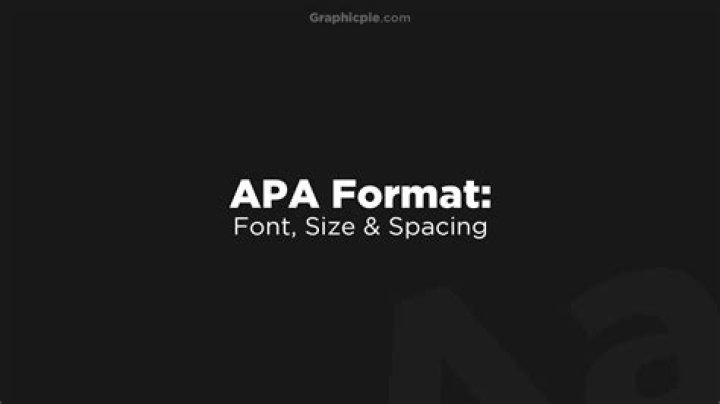 What is the font size for APA Format?