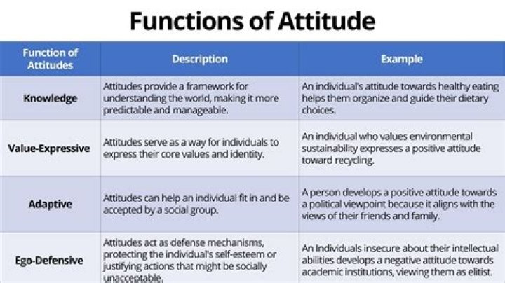 What is the functional approach to attitudes?