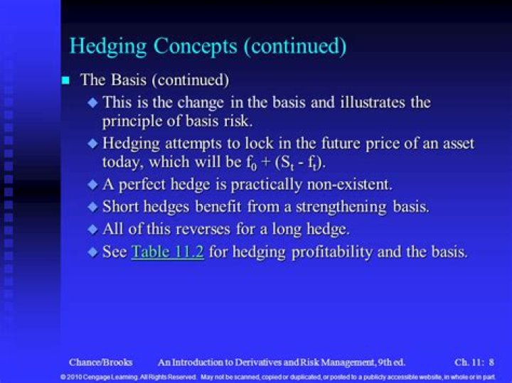 What is the hedging principle?