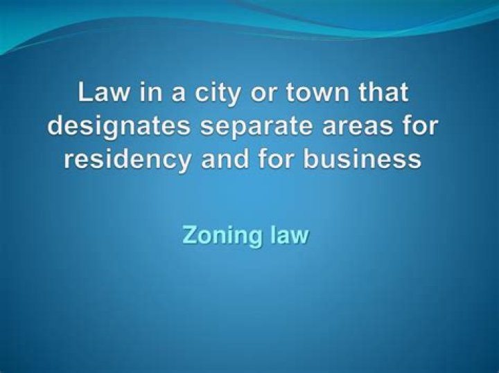 What is the law in a city that designates separate areas for residency and business?