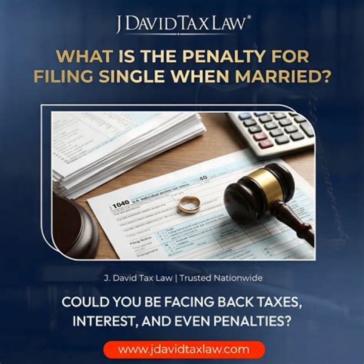 What is the penalty for filing married when single?