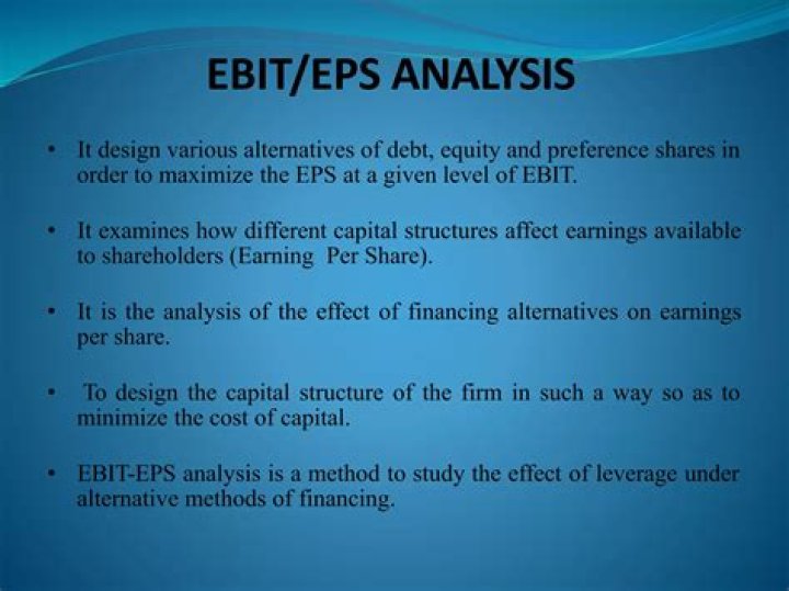 What is the primary purpose of using EBIT EPS analysis?