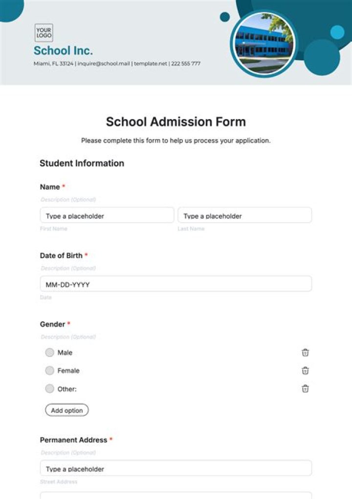 What is the process of taking admission in school?