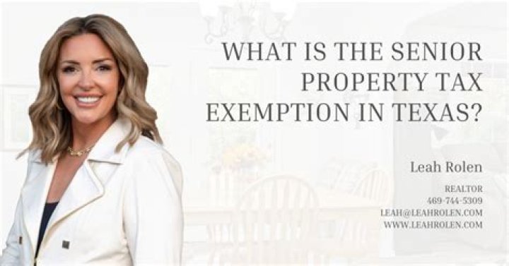 What is the senior tax exemption in Texas?