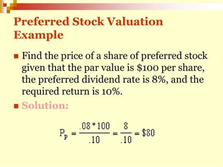 What is the value of a preferred stock when the dividend rate is?