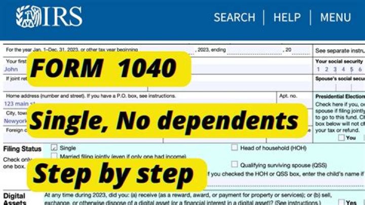 What kind of tax return can I file with no dependents?