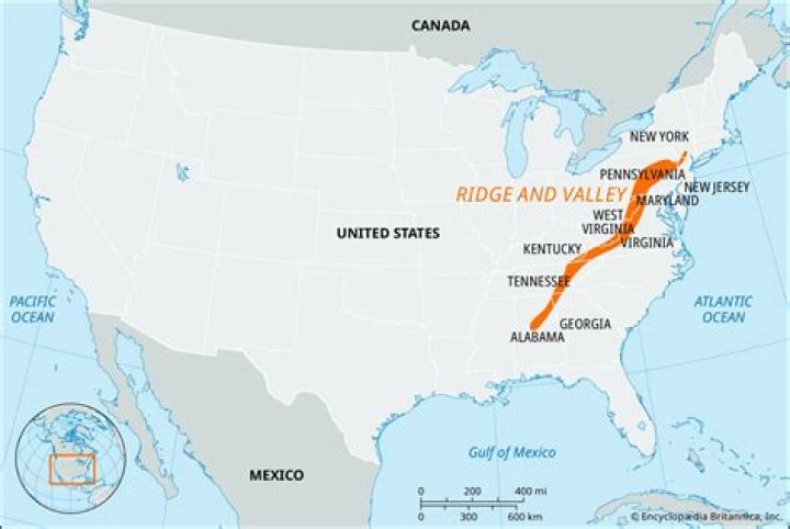 What major industry is found in the Ridge and Valley region?