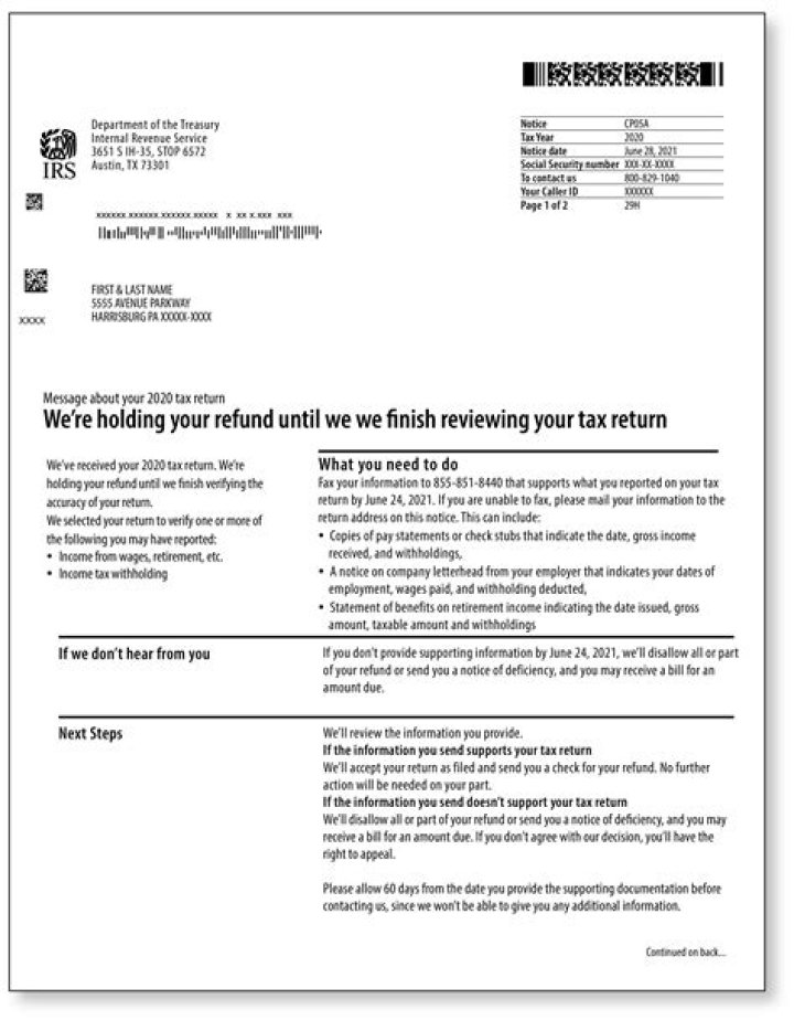 What notices does the IRS send in the mail?