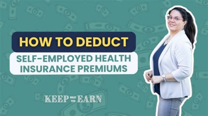 What percentage of self-employed health insurance premiums can I deduct?