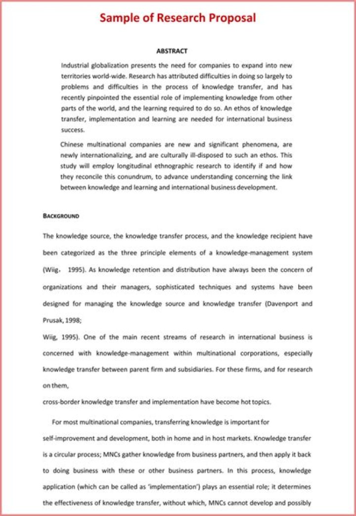 What person should a research proposal be written in?