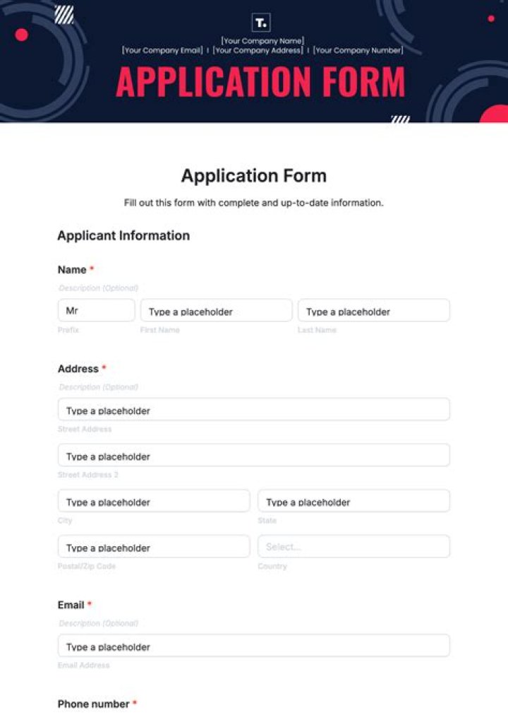 What should a person make sure to do when filling out an application?