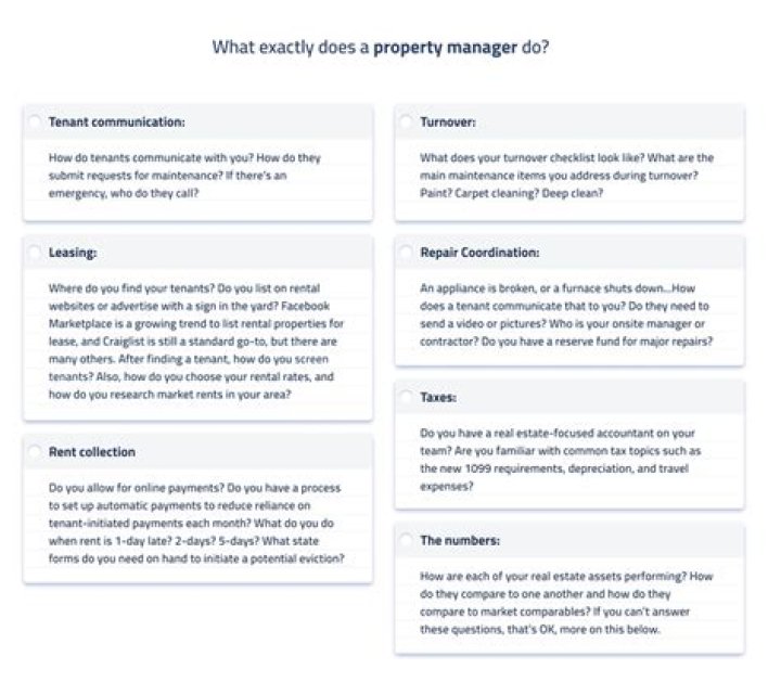 What should a property manager know?