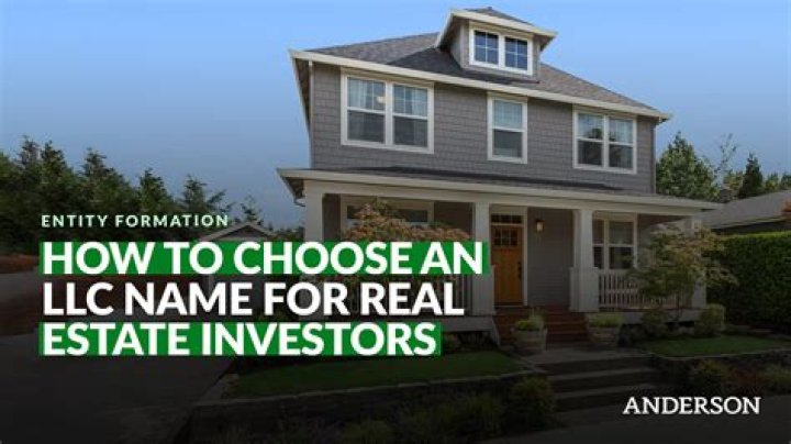 What should be the name of a real estate LLC?