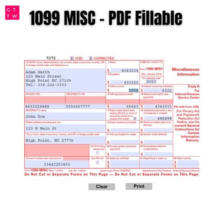 What should I put on my 1099 MISC form?